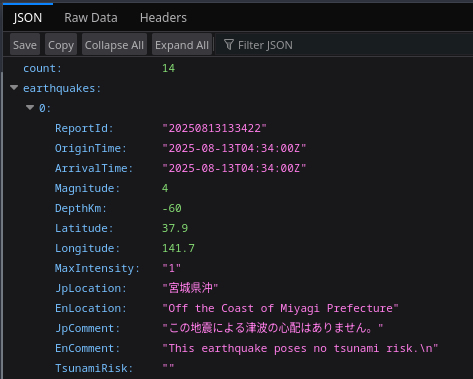 Jishin-API Project Image